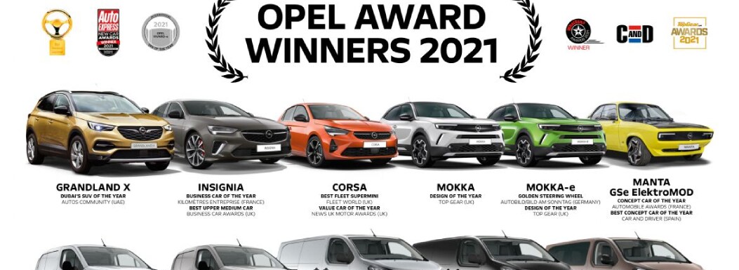 2021 jaar vol prijzen voor Opel