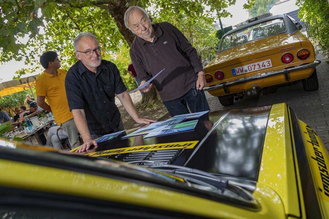 Opel-ontwerpers George Gallion en Friedhelm Engler OpeOpel-ontwerpers George Gallion en Friedhelm Engler