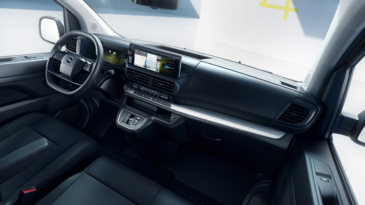 Interieur van de Nieuwe Opel Vivaro Electric